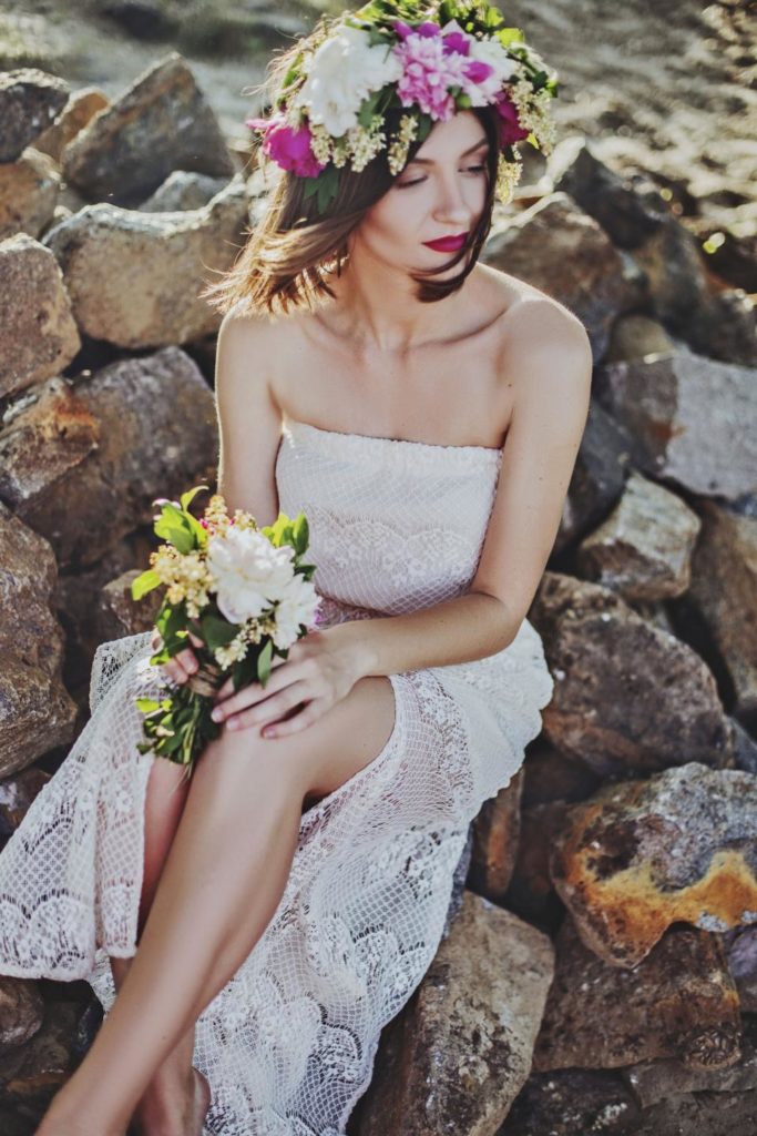 white dress for beach